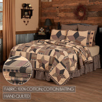 Bingham Star California King Quilt Set; 1-Quilt 130Wx115L w/2 Shams 21x37