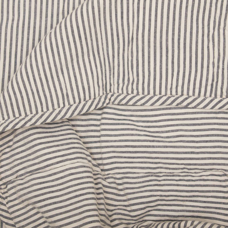 Hatteras Seersucker Blue Ticking Stripe California King Quilt Coverlet 130Wx115L