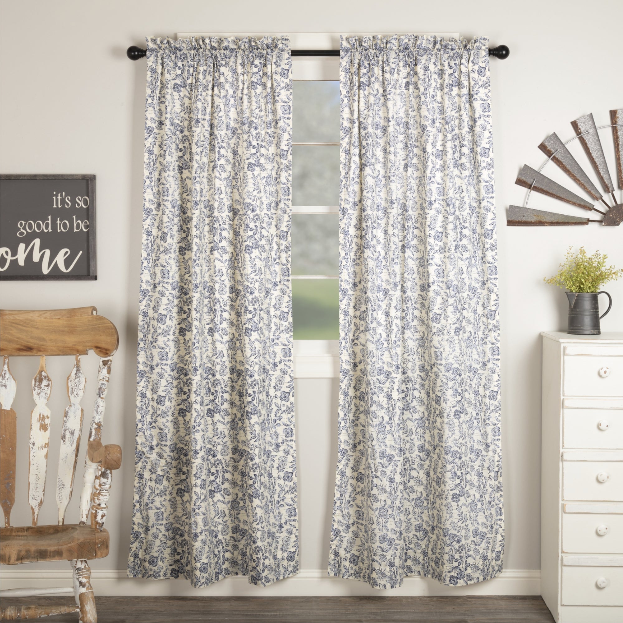 Doylestown Floral Panel Set of 2 84Lx40W