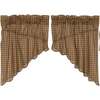 Cedar Ridge Prairie Swag Scalloped Set of 2 36x36x18