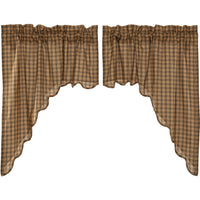 Cedar Ridge Swag Scalloped Set of 2 36x36x16