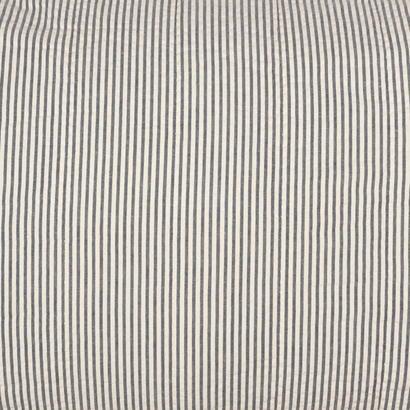 Hatteras Seersucker Blue Ticking Stripe King Sham 21x37