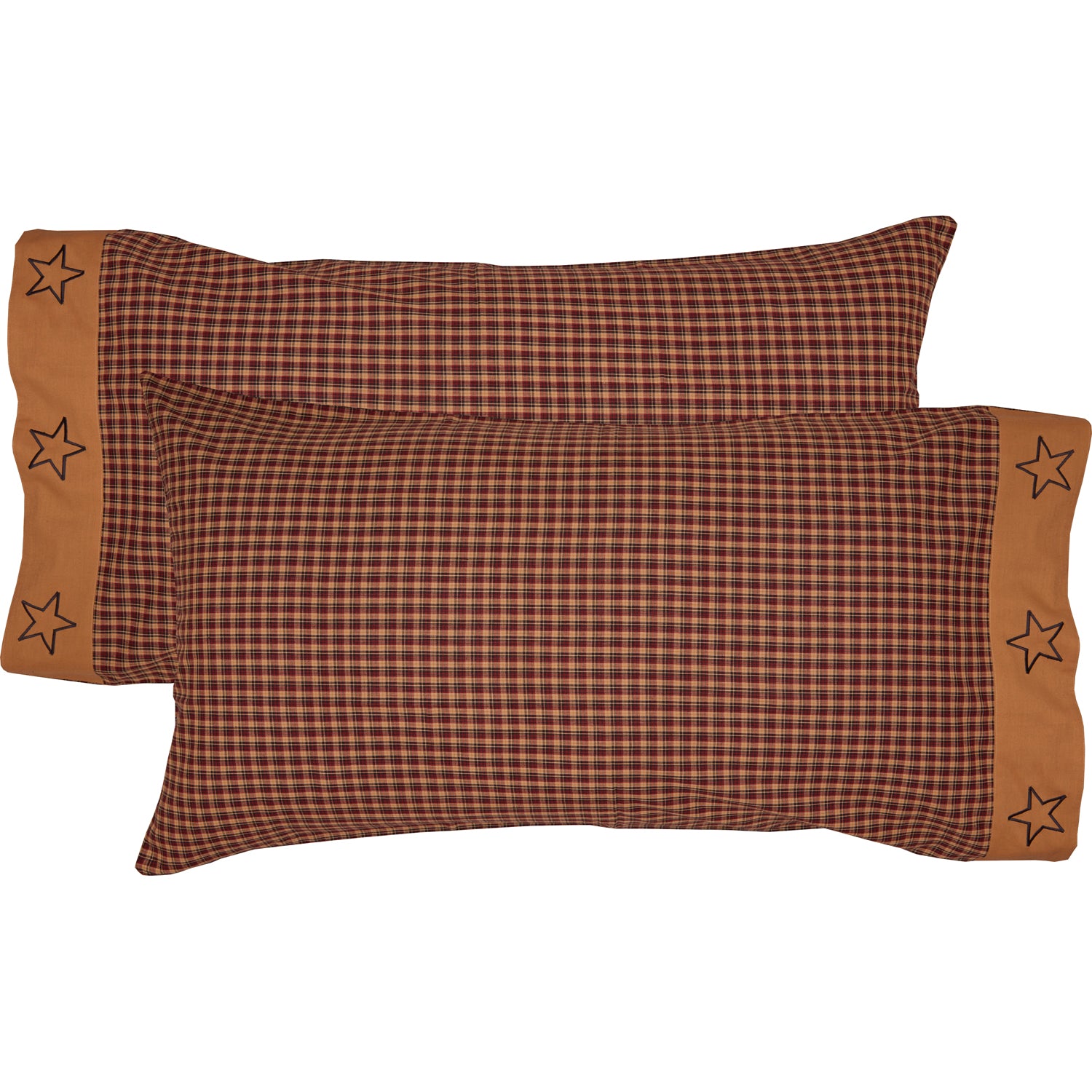 Patriotic Patch King Pillow Case Set of 2 21x40