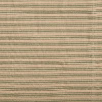 Prairie Winds Green Ticking Stripe King Pillow Case Set of 2 21x40