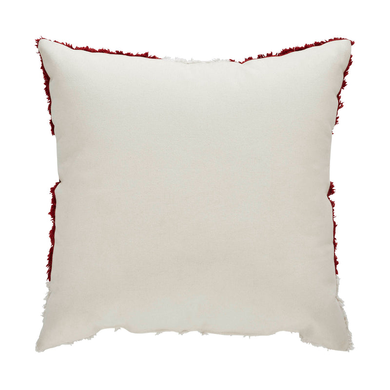 Kringle Chenille Santa Suit Pillow 18x18