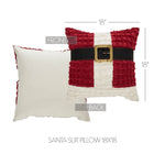 Kringle Chenille Santa Suit Pillow 18x18
