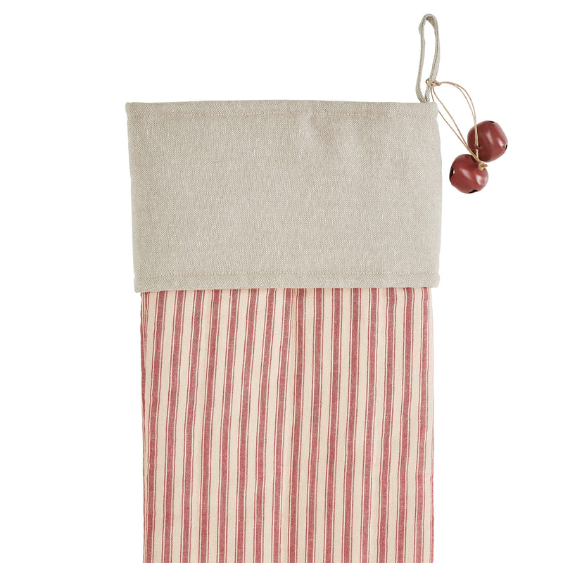 Sawyer Mill Red Ticking Stripe Stocking 12x20