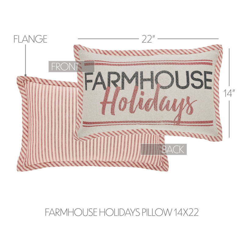 Sawyer Mill Farmhouse Holidays Pillow 14x22