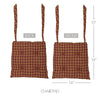 Burgundy Check Farmhouse Primitive Country Rustic Chair Pad 14x14 - VHC Brands