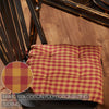 Burgundy Check Farmhouse Primitive Country Rustic Chair Pad 14x14 - VHC Brands