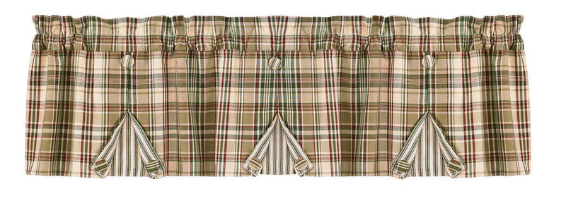 THYME LINED BUTTON PLEAT VALANCE 60X14"