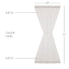 White Ruffled Sheer Petticoat Door Panel 72x40 **BACKORDERED UNTIL MARCH 2025**