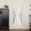 White Ruffled Sheer Petticoat Door Panel 72x40 **BACKORDERED UNTIL MARCH 2025**