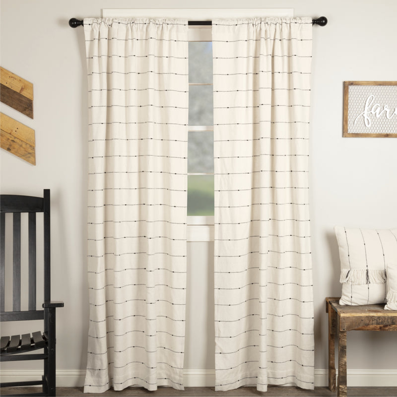 Farmcloth Stripe Panel Set of 2 96Lx50W