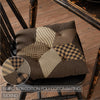 Farmhouse Star Primitive Country Check Patchwork Chair Pad 14x14 - VHC Brands