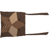 Farmhouse Star Primitive Country Check Patchwork Chair Pad 14x14 - VHC Brands
