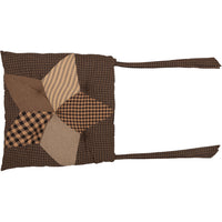 Farmhouse Star Primitive Country Check Patchwork Chair Pad 14x14 - VHC Brands