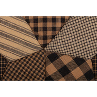 Farmhouse Star Primitive Country Check Patchwork Chair Pad 14x14 - VHC Brands