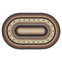 Colonial Star Jute Rug Oval w/ Pad 60x96