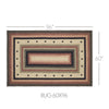 Colonial Star Jute Rug Rect w/ Pad 60x96