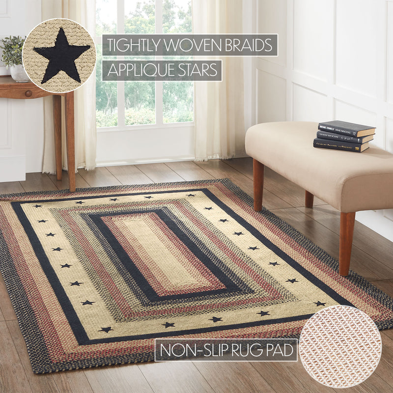Colonial Star Jute Rug Rect w/ Pad 60x96