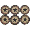 Colonial Star Jute Coaster Set of 6