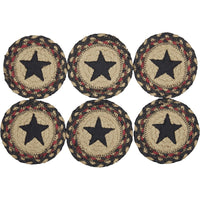 Colonial Star Jute Coaster Set of 6