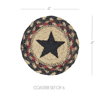 Colonial Star Jute Coaster Set of 6