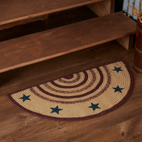 Potomac Jute Rug Half Circle Stencil Stars 16.5x33