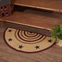 Potomac Jute Rug Half Circle Stencil Stars 16.5x33