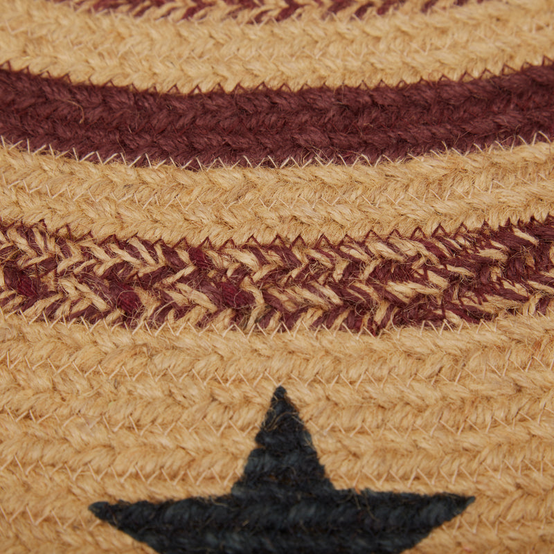 Potomac Jute Rug Half Circle Stencil Stars 16.5x33