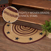 Potomac Jute Rug Half Circle Stencil Stars 16.5x33