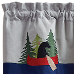 BOUNDARY WATERS APPLIQUED VALANCE 60X14"