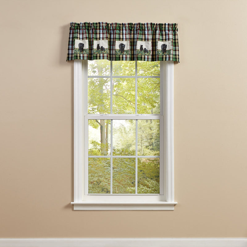 HAPPY TRAILS LINED BEAR PATCH VALANCE  60" x 14"