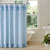 Annie Buffalo Blue Check Ruffled Shower Curtain 72x72 **BACKORDERED UNTIL JANUARY 2025**