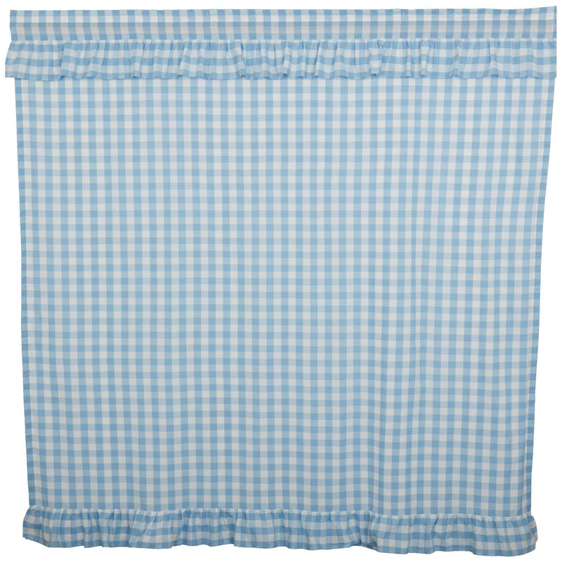 Annie Buffalo Blue Check Ruffled Shower Curtain 72x72 **BACKORDERED UNTIL JANUARY 2025**