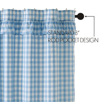 Annie Buffalo Blue Check Ruffled Shower Curtain 72x72 **BACKORDERED UNTIL JANUARY 2025**