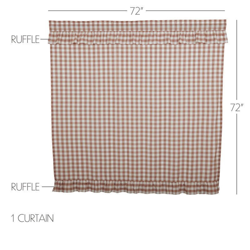 Annie Buffalo Portabella Check Ruffled Shower Curtain 72x72 **BACKORDERED UNTIL JANUARY 2025**