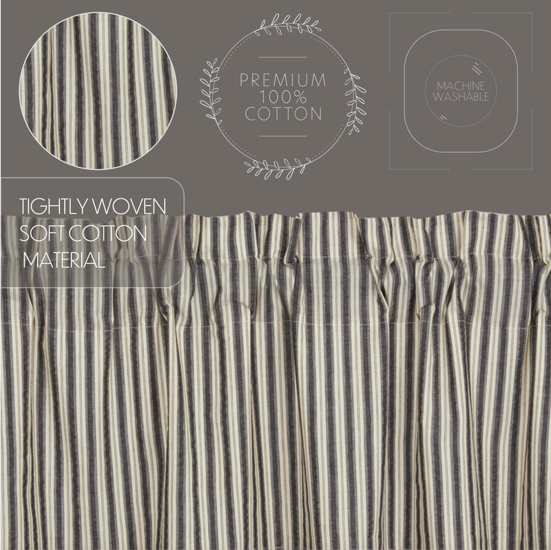 Ashmont Ticking Stripe Prairie Short Panel Set of 2 63x36x18