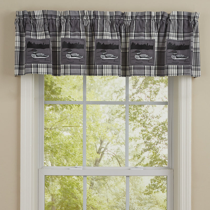 GREY AREA LOON LINED PATCH VALANCE 60" x 14"