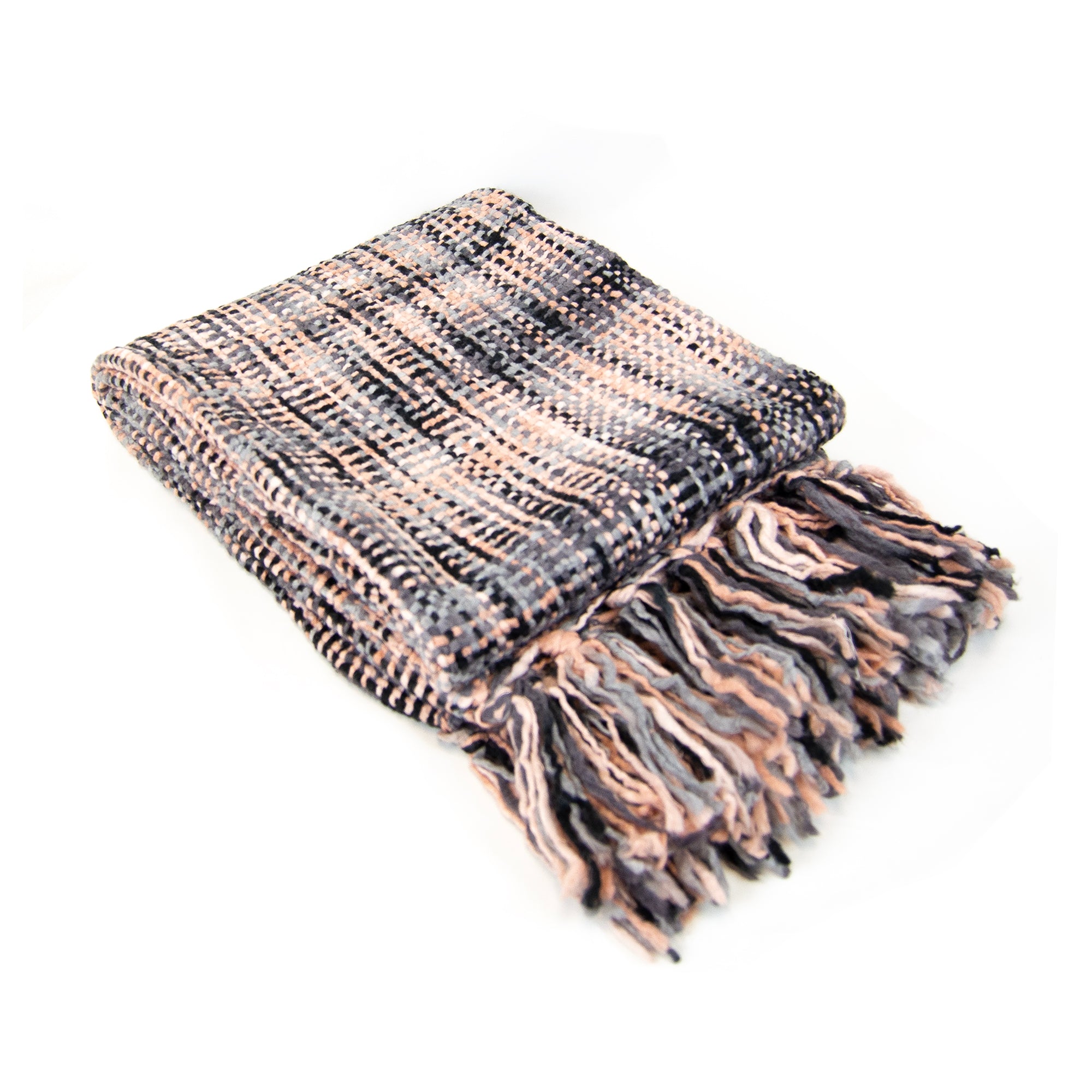Heritage Woven Throw Blanket - Salmon