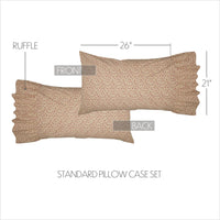 Camilia Ruffled Standard Pillow Case Set of 2 21x26+8 **BACKORDERED UNTIL DECEMBER 2024**