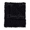 Chenille Chunky Knit Throw ~ Black