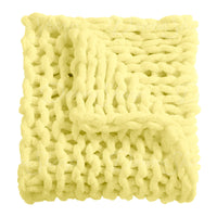 Chenille Chunky Knit Throw ~ Lemon