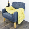 Chenille Chunky Knit Throw ~ Lemon