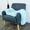 Chenille Chunky Knit Throw ~ Mist **DISCONTINUED QUANTITIES LIMITED**