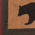 Wyatt Stenciled Bear Jute Rug Rect w/ Pad 20x30