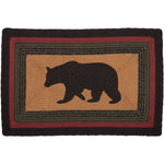 Wyatt Stenciled Bear Jute Rug Rect w/ Pad 20x30