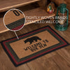 Wyatt Stenciled Bear Jute Rug Rect Welcome to Our Den 20x30