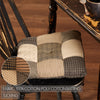 Kettle Grove Patchwork Country Rustic Check Stripe Chair Pad 14x14 - VHC Brands